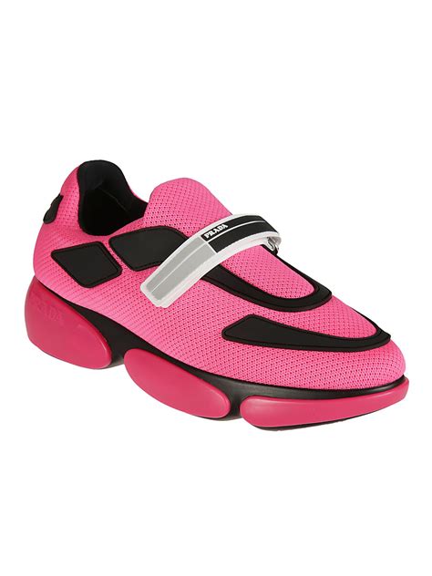 prada pink shies|hot pink prada sneakers.